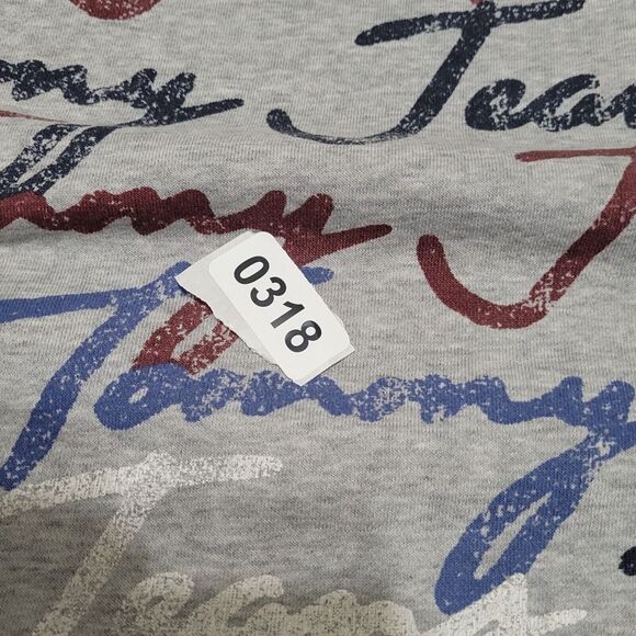 Tommy Jeans Hoodie Mens M All-Over Script Print Tommy Hilfiger Pullover Y2K - Picture 12 of 12